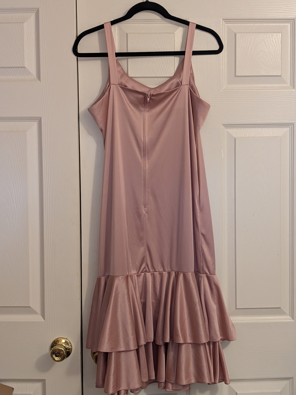 Lady Helene Blush Pink Ruffle Hem Slip Dress EUC - Picture 3 of 7